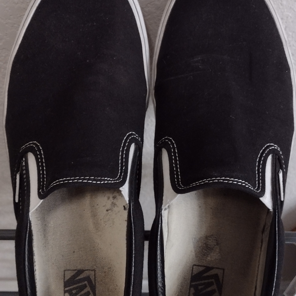 Black slip on Vans